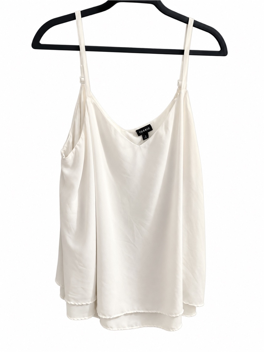 torrid Ivory Satin Layered Cami size 2